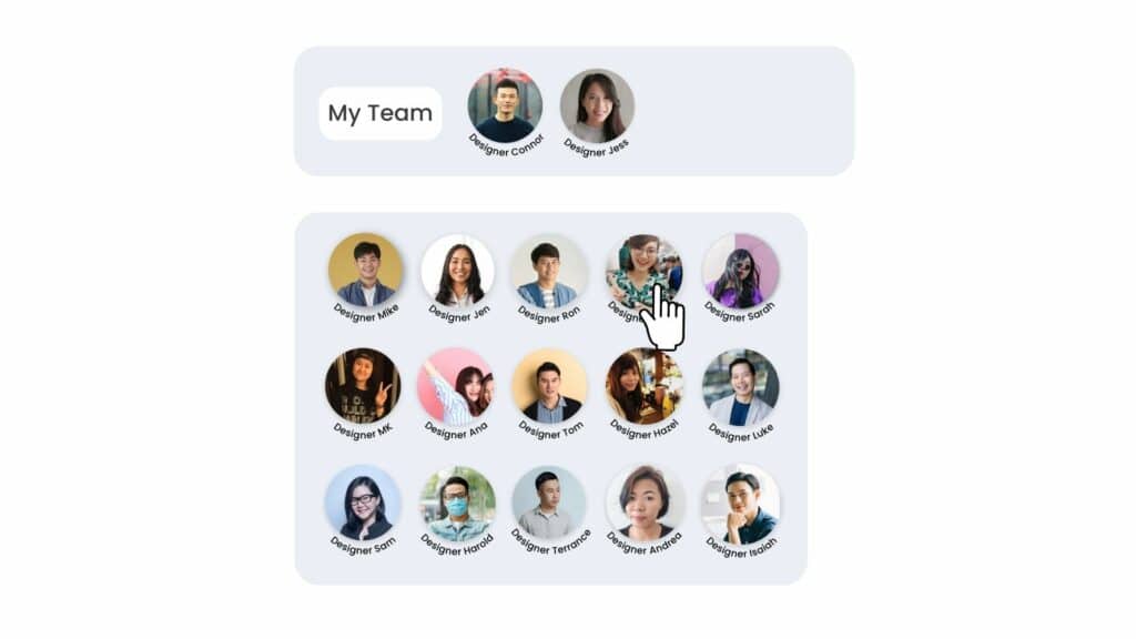 A group of people who are professional graphic designers